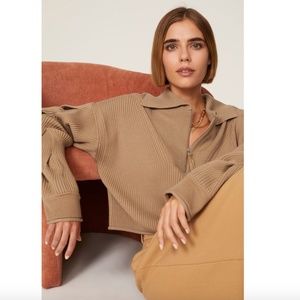 New JONATHAN SIMKHAI Brett Ribbed Knit Polo